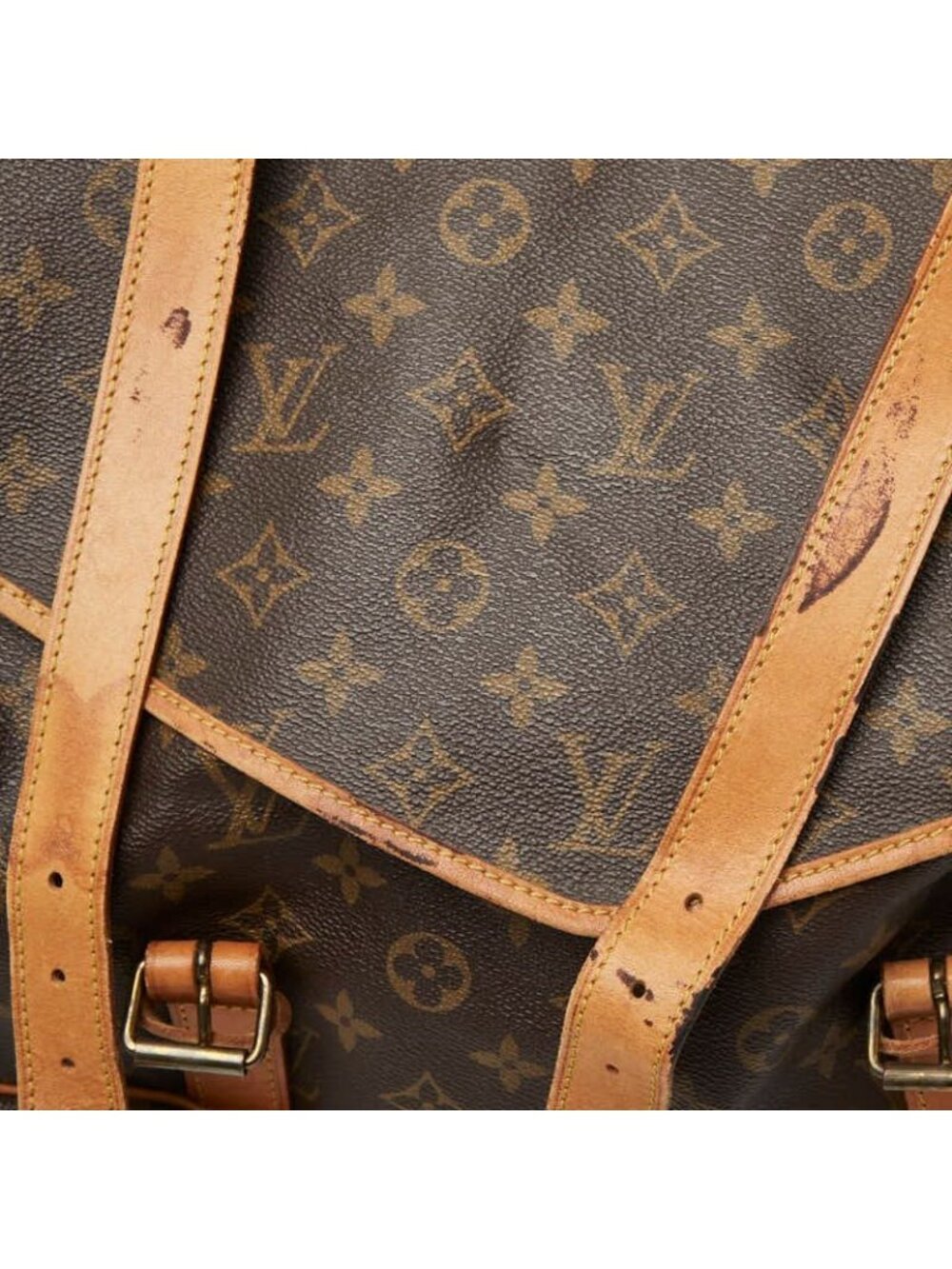 Louis Vuitton Monogram Saumur 35 Crossbody Shoulder Bag Brown Leather - Picture 8 of 10